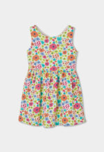 Satin dress floral for girl -BCI - print