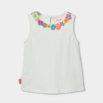 Knit t-Shirt for girl -BCI - pearl