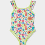 Swimsuit polyamide floral for girl - print