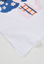 Knit t-Shirt for girl -BCI - white - Image 4
