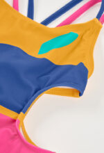 Swimsuit polyamide for girl - yellow-orange - Image 3