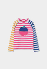 Knit t-Shirt polyamide for girl - stripes