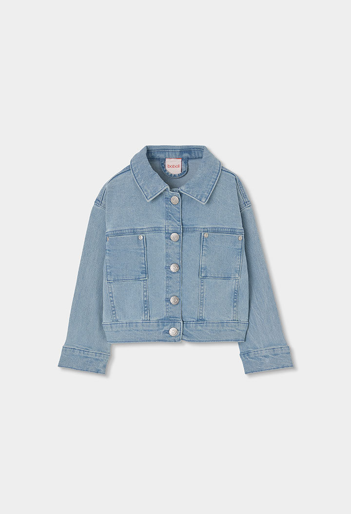 403142BLEACH_a.jpg Denim jacket for girl -BCI - bleach - Image 1