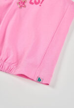 Knit t-Shirt for girl -BCI - flamingo - Image 4