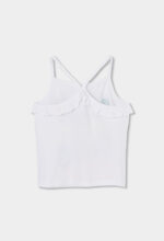 Knit t-Shirt suspenders for girl -BCI - white - Image 2