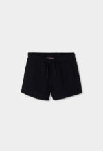 Twill bermuda shorts for girl - black