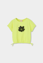 Stretch knit t-Shirt for girl -BCI - green