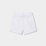 Fleece shorts for girl -BCI - white