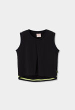 Stretch knit t-Shirt for girl -BCI - black
