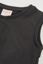 Stretch knit t-Shirt for girl -BCI - black - Image 3