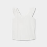 Knit t-Shirt flame for girl -BCI - off white