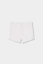 Stretch twil shorts for girl -BCI - white