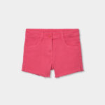 Stretch twil shorts for girl -BCI - magenta