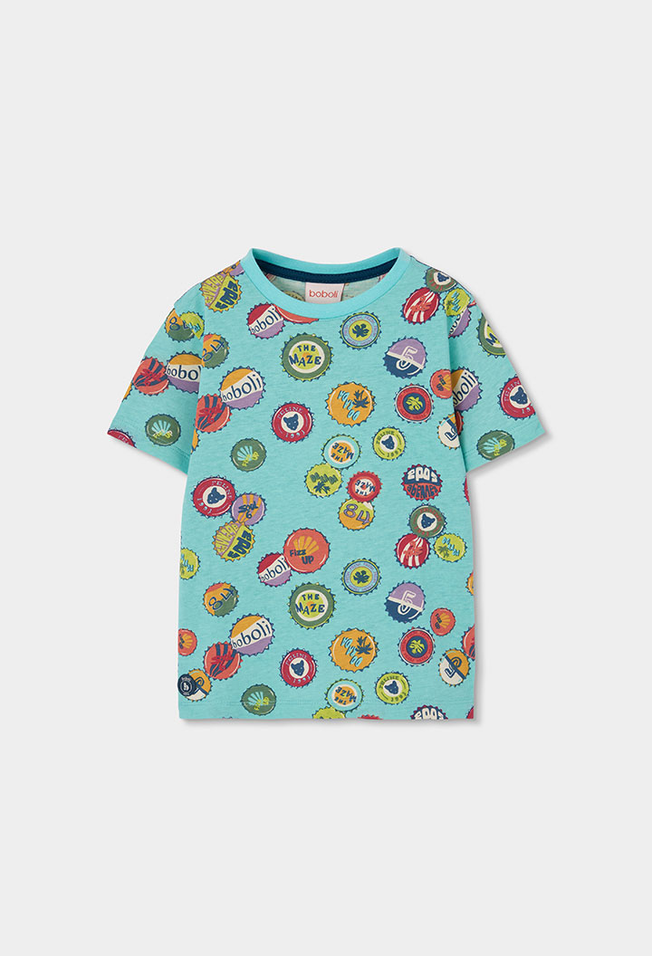 5230779864_a.jpg Knit t-Shirt printed for boy -BCI - print - Image 1