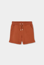 Fleece bermuda shorts for boy - hazelnut