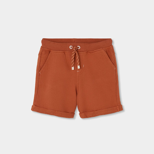 Fleece bermuda shorts for boy - hazelnut
