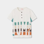 Knit t-Shirt for boy -BCI - off white