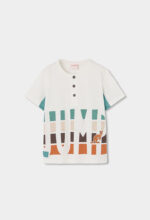 Knit t-Shirt for boy -BCI - off white