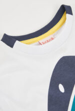 Knit t-Shirt long sleeves for boy -BCI - white - Image 3