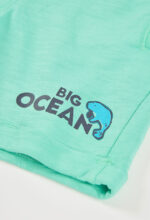 Fleece bermuda shorts flame for boy -BCI - jade - Image 4