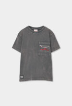 Knit t-Shirt short sleeves for boy -BCI - anthracite