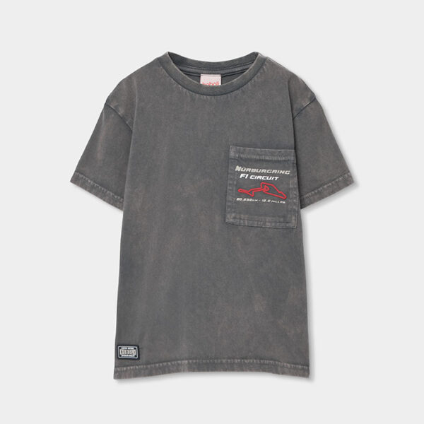 Knit t-Shirt short sleeves for boy -BCI - anthracite