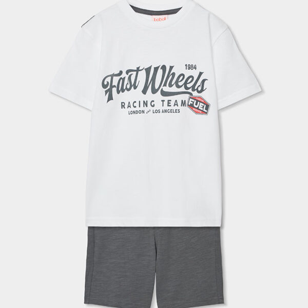Set knit for boy -BCI - anthracite