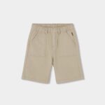 Twill bermuda shorts for boy -BCI - sand
