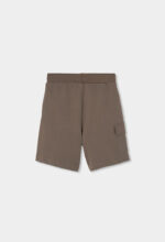 Fleece bermuda shorts for boy -BCI - brown - Image 2