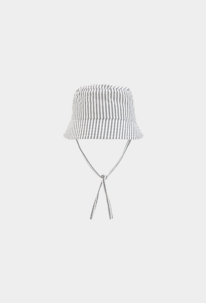 8030569872_a.jpg Poplin hat striped for baby -BCI - stripes - Image 1