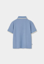 Pique polo for boy -BCI - deep blue - Image 2